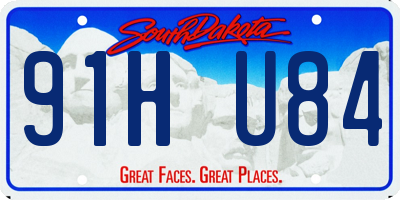 SD license plate 91HU84