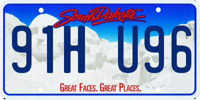 SD license plate 91HU96