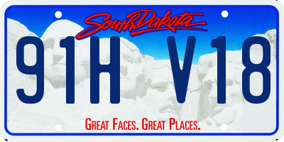 SD license plate 91HV18