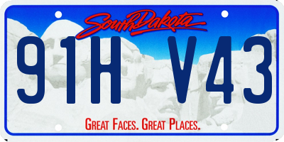 SD license plate 91HV43
