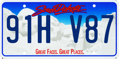 SD license plate 91HV87