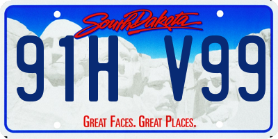 SD license plate 91HV99