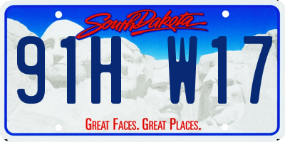 SD license plate 91HW17