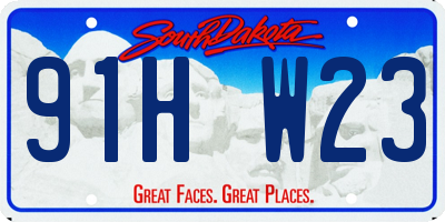 SD license plate 91HW23