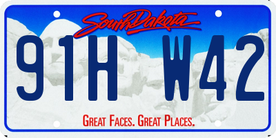 SD license plate 91HW42