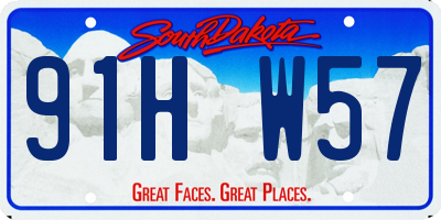 SD license plate 91HW57