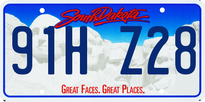 SD license plate 91HZ28
