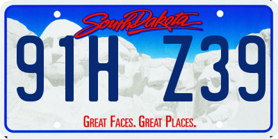 SD license plate 91HZ39