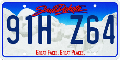 SD license plate 91HZ64