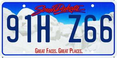 SD license plate 91HZ66