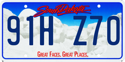 SD license plate 91HZ70
