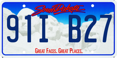 SD license plate 91IB27