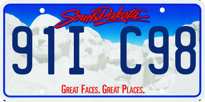 SD license plate 91IC98