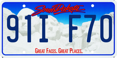 SD license plate 91IF70