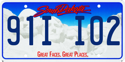 SD license plate 91II02
