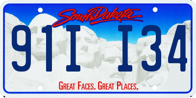 SD license plate 91II34