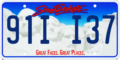 SD license plate 91II37