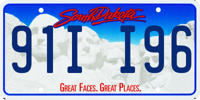 SD license plate 91II96