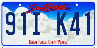 SD license plate 91IK41