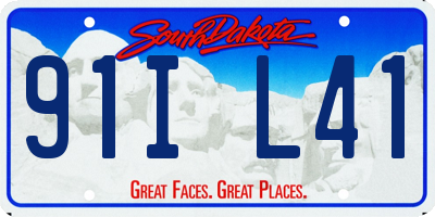 SD license plate 91IL41