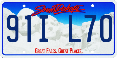 SD license plate 91IL70