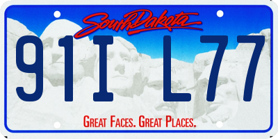 SD license plate 91IL77