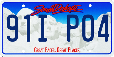 SD license plate 91IP04
