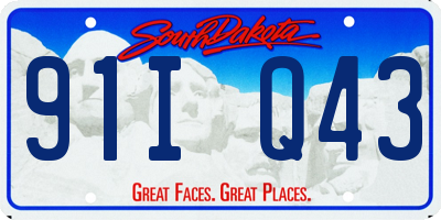 SD license plate 91IQ43