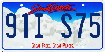 SD license plate 91IS75