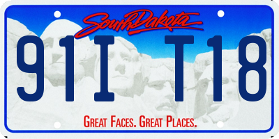 SD license plate 91IT18