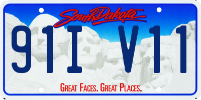 SD license plate 91IV11