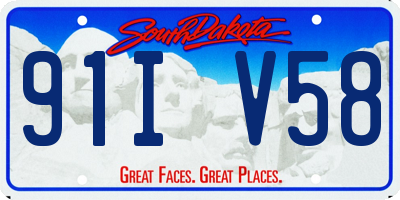 SD license plate 91IV58