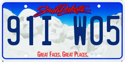 SD license plate 91IW05