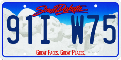SD license plate 91IW75