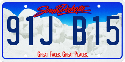 SD license plate 91JB15
