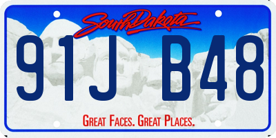 SD license plate 91JB48