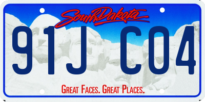 SD license plate 91JC04