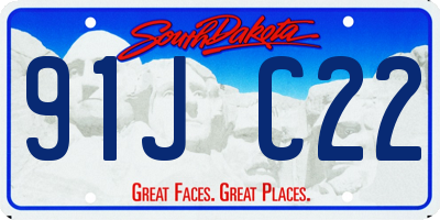SD license plate 91JC22