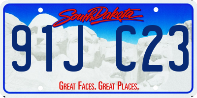 SD license plate 91JC23