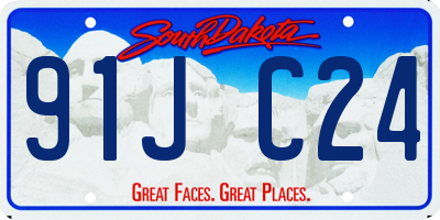 SD license plate 91JC24