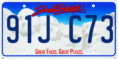 SD license plate 91JC73