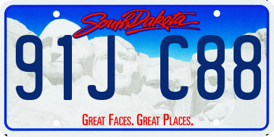 SD license plate 91JC88