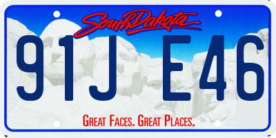 SD license plate 91JE46