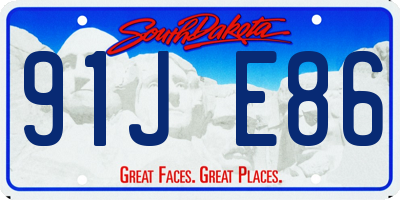 SD license plate 91JE86