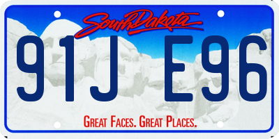 SD license plate 91JE96