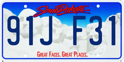 SD license plate 91JF31