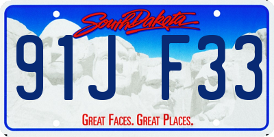 SD license plate 91JF33
