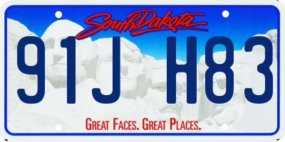 SD license plate 91JH83