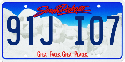 SD license plate 91JI07