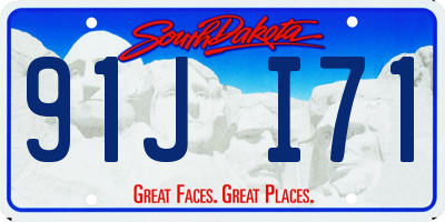 SD license plate 91JI71